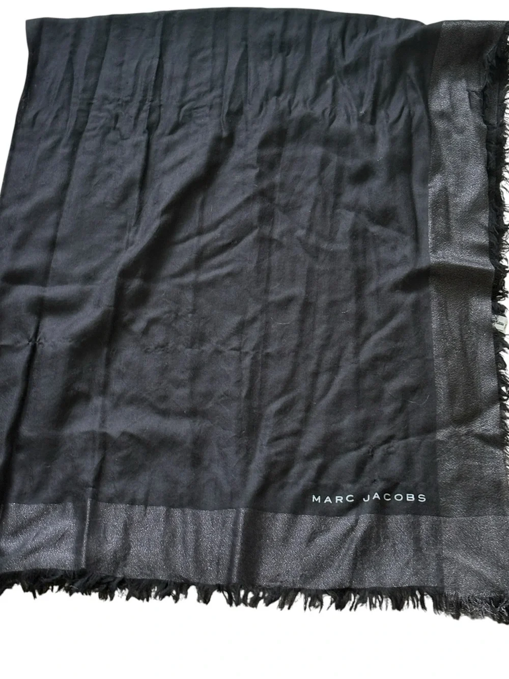 Marc Jacobs Neiman Marcus Target Black Scarf Wool Cashmere Blend Colorblock